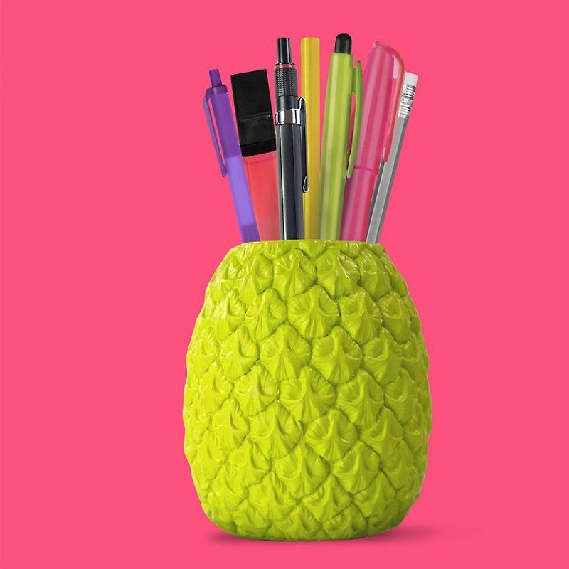 英国 Mustard 笔筒 - 夏日菠萝(绿) - 笔筒/笔座 - 塑料 