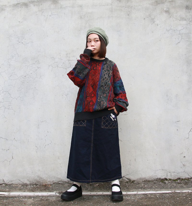 Back to Green:: 多色系立体针织毛衣d13 //vintage sweater - 男装针织衫/毛衣 - 棉．麻 