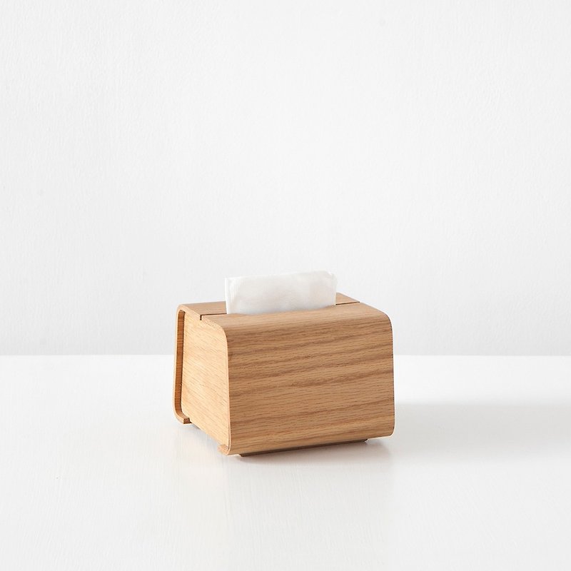 Tetrad 手工木制面纸盒 S | 白橡木 - 纸巾盒 - 木头 卡其色
