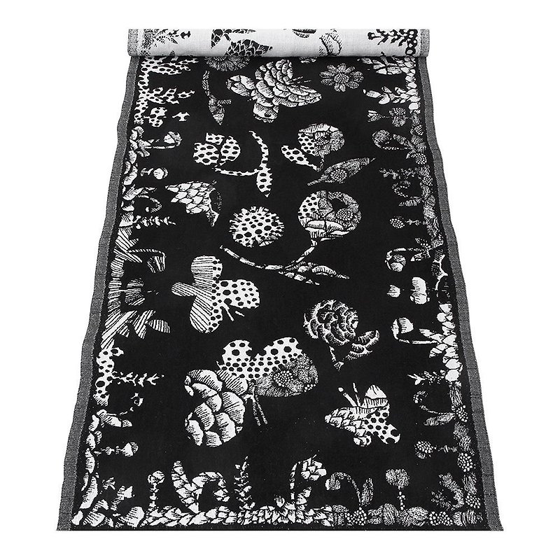 AAMOS棉麻长桌巾 (黑) - 餐垫/桌巾 - 棉．麻 灰色