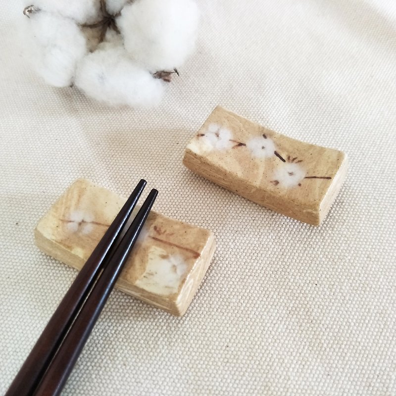 陶制棉花筷架 - 餐垫/桌巾 - 陶 咖啡色