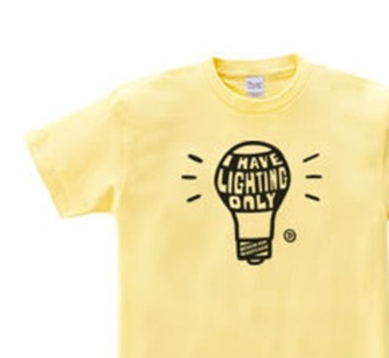 電球〜I HAVE LIGHTING ONLY〜　150.160（WomanM.L）　Tシャツ【受注生産品】 - 女装 T 恤 - 棉．麻 白色