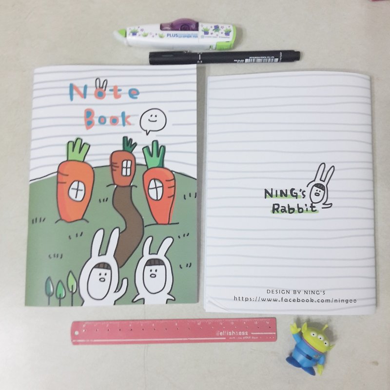 Ning's rabbit笔记本-红萝卜房子 - 笔记本/手帐 - 纸 