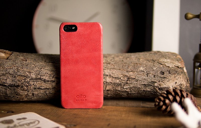 Alto iPhone 5/5S/SE 真皮手机壳背盖 Original - 珊瑚红 - 手机壳/手机套 - 真皮 红色