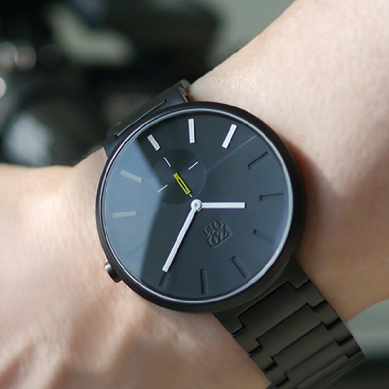 SKYLINE 3857 地平线概念不锈钢链带手表 - 黑 - 男表/中性表 - 不锈钢 黑色
