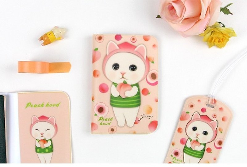 JETOY,甜蜜猫 娇小护照套 三代_Peach hood J1712202 - 护照夹/护照套 - 塑料 粉红色