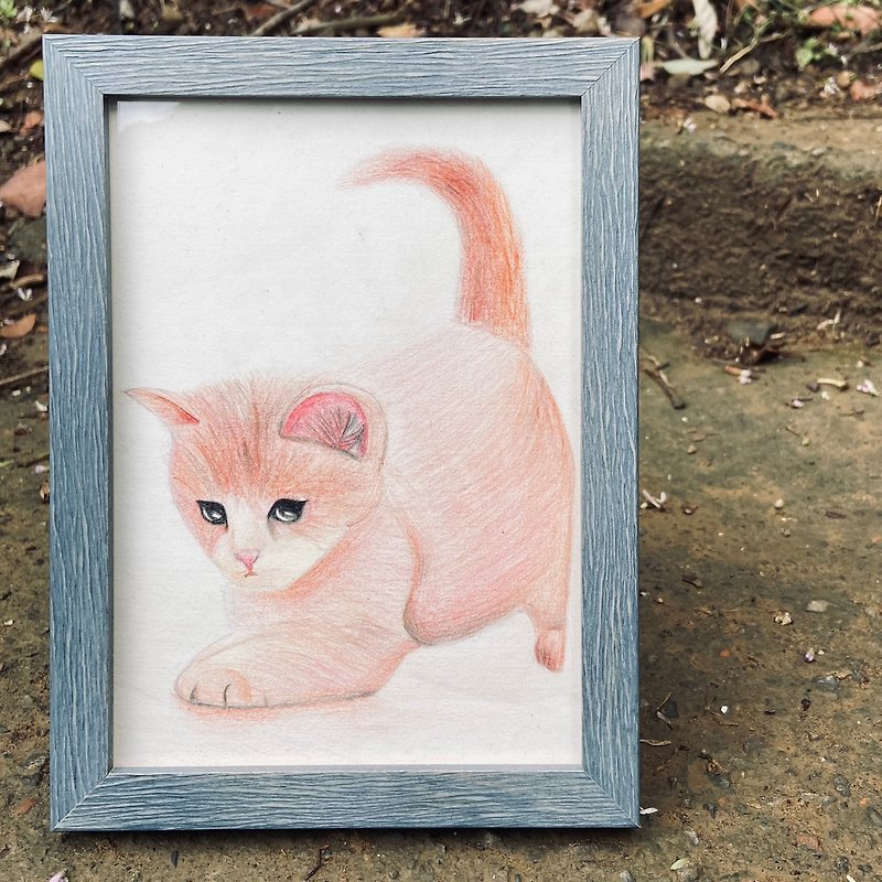 猫|挂画 - 相簿/相册 - 纸 粉红色