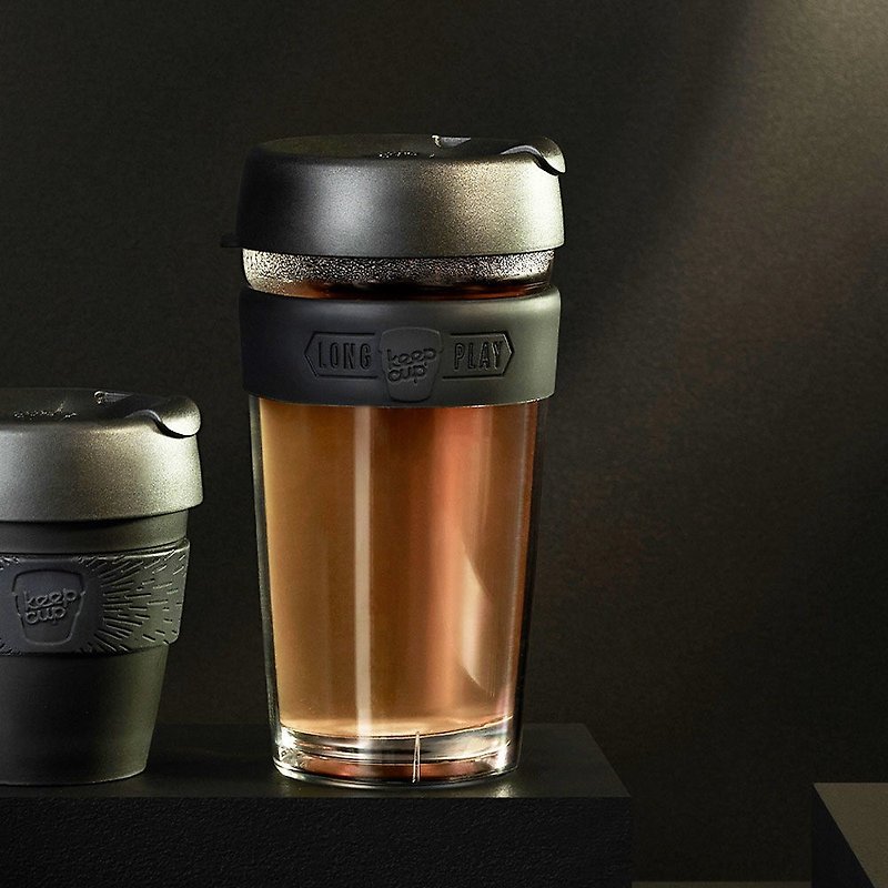澳洲 KeepCup 双层隔热杯/咖啡杯/环保杯/手拿杯 L - 黑色幽默 - 咖啡杯/马克杯 - 玻璃 黑色