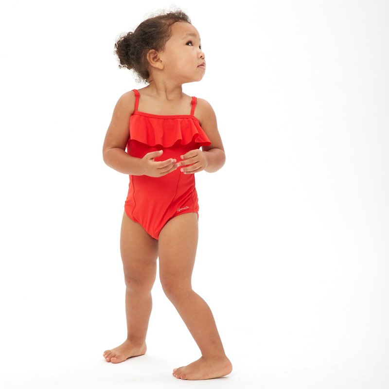 童装 | Brooklyn 荷叶边连身泳衣 - 泳衣/游泳用品 - 其他材质 红色