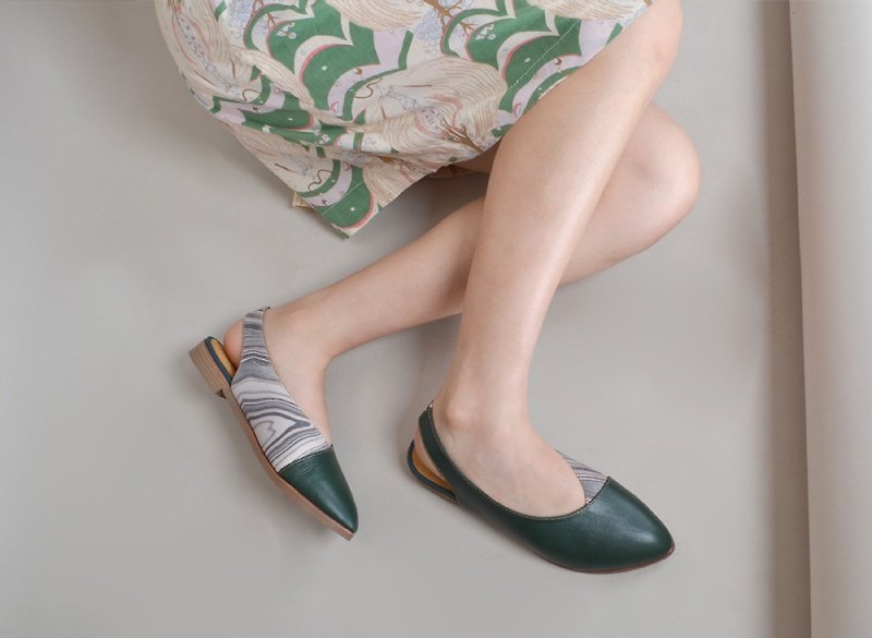 1695 绿波浪 手工鞋 - 女款皮鞋 - 真皮 