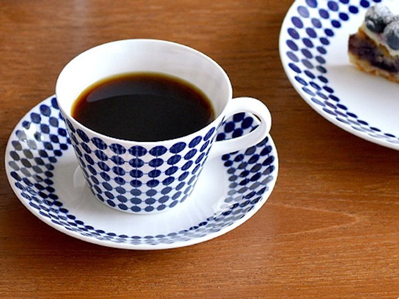 Stig Lindberg北欧设计大师 ADAM咖啡杯盘组(骨瓷) - 咖啡杯/马克杯 - 瓷 蓝色