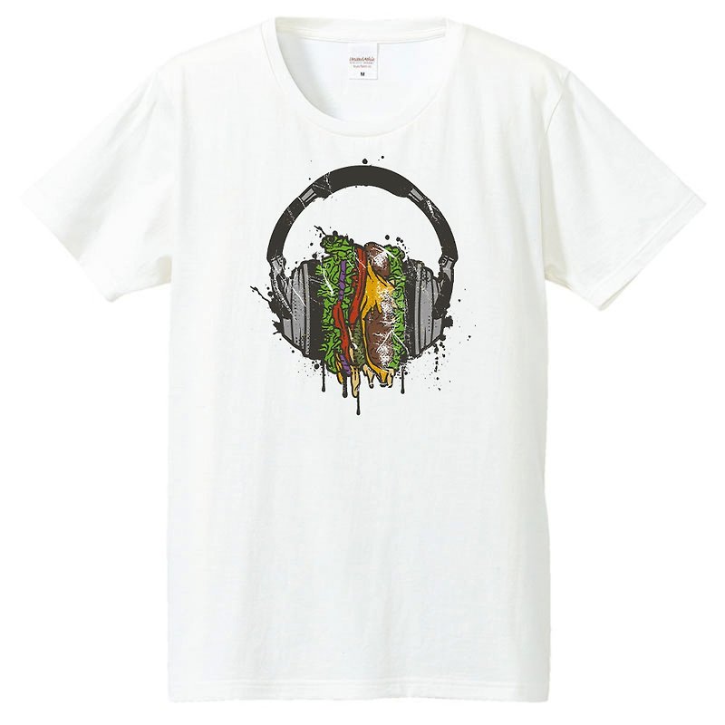 T-shirt / Junkie music - 男装上衣/T 恤 - 棉．麻 白色