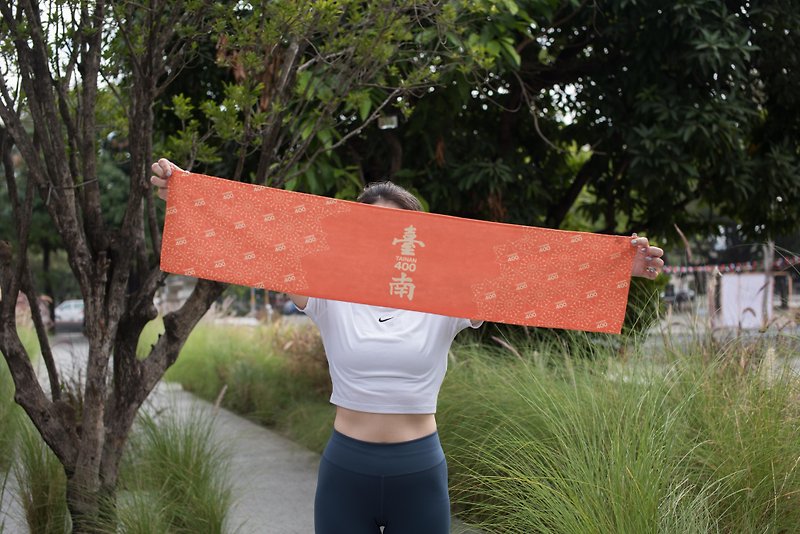 期间限定-台南400 x 运动毛巾(凤凰花橘) 马拉松 羽球 - 运动配件 - 聚酯纤维 橘色