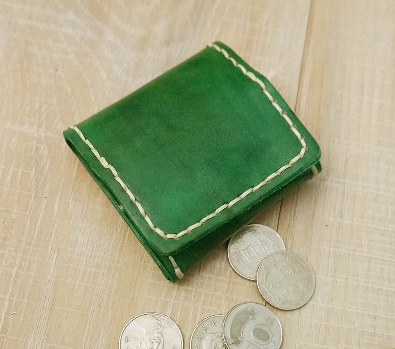 Sienna方块零钱包 - 零钱包 - 真皮 绿色