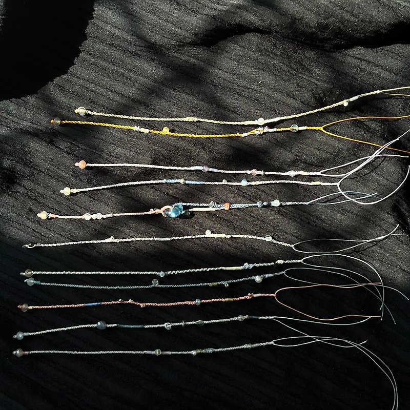 ELA 独家设计 巧 系列 极细编绳 扣式手环 - 手链/手环 - 水晶 