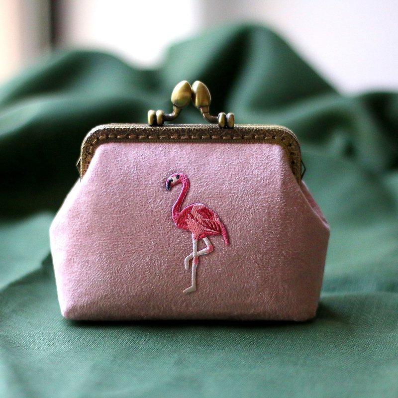 coin purse 刺绣 零錢包 口金包 圣诞礼物 - 零钱包 - 其他材质 粉红色