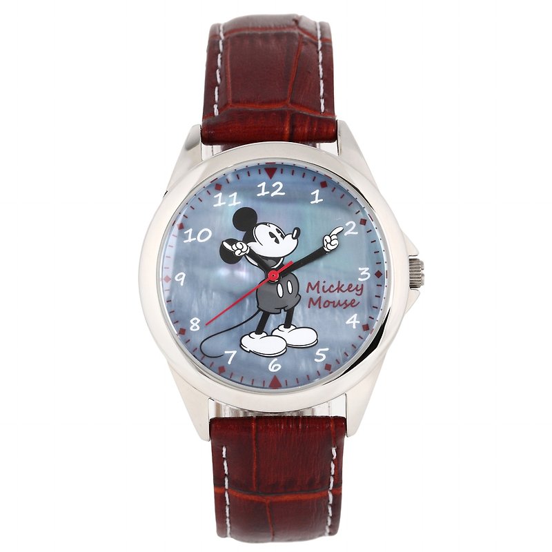 大人のディズニー腕時計 ミッキーマウス 腕型針 シェル文字盤 シリアルナンバー入り100本生産品 - 女表 - 其他金属 蓝色
