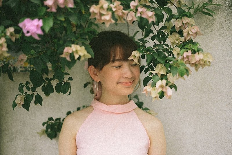 flower ribbon dress (Pink) - 女装 T 恤 - 棉．麻 粉红色