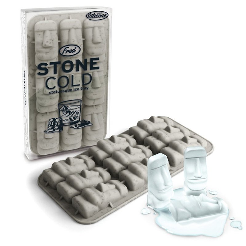 Stone Cold 摩艾石人造型制冰盒 - 厨房用具 - 树脂 