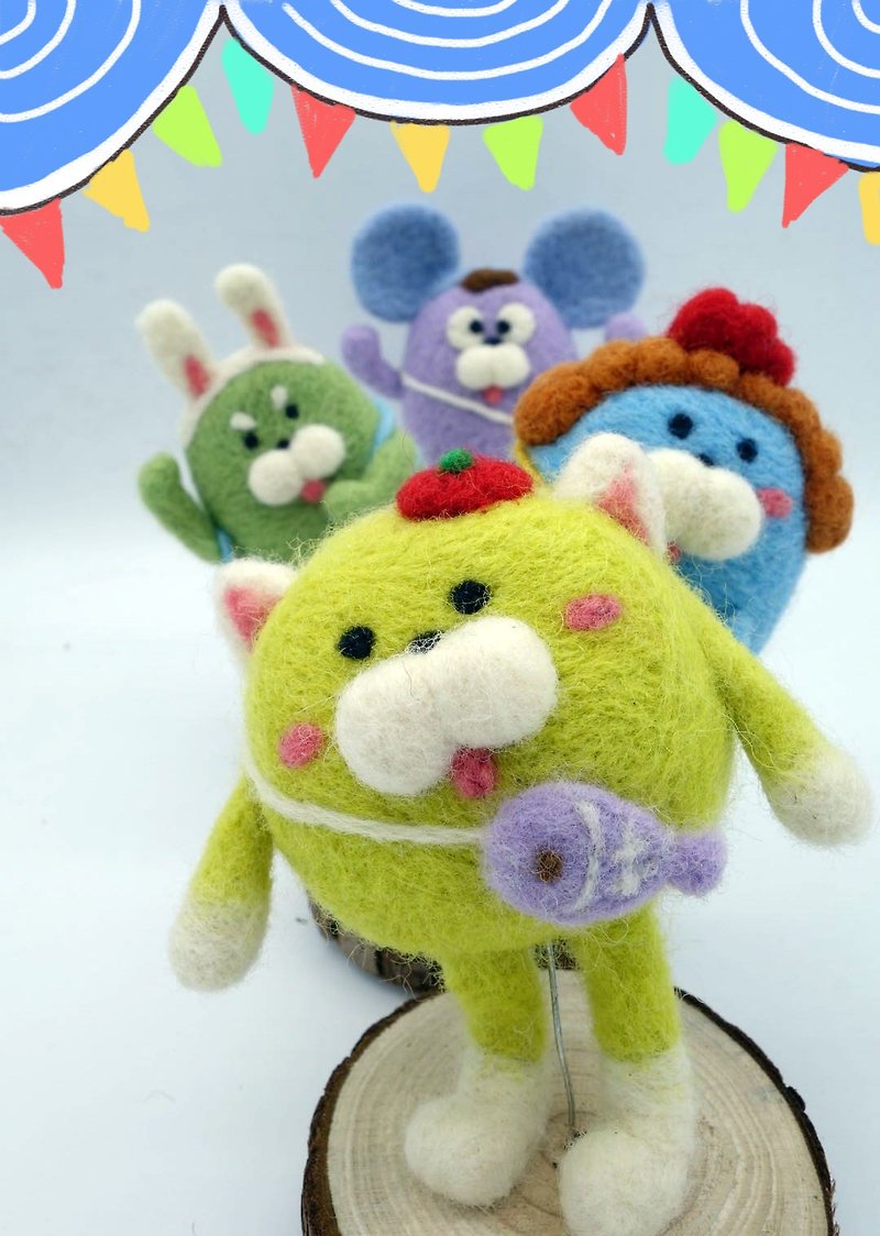 羊毛毡玩具/玩偶 - 玩偶/公仔 - 羊毛 紫色