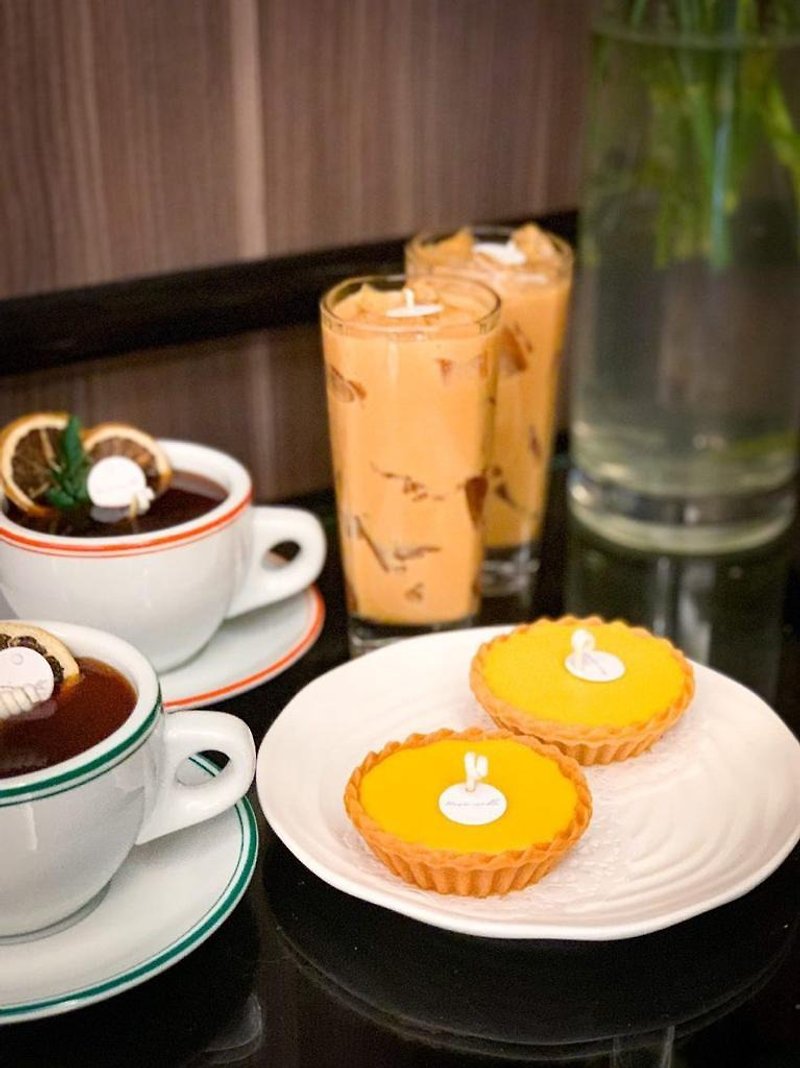 蛋挞蜡烛 Egg Tart Candle | 蜜蜡 Bee Wax | 香港茶餐厅系列 - 蜡烛/烛台 - 蜡 黄色