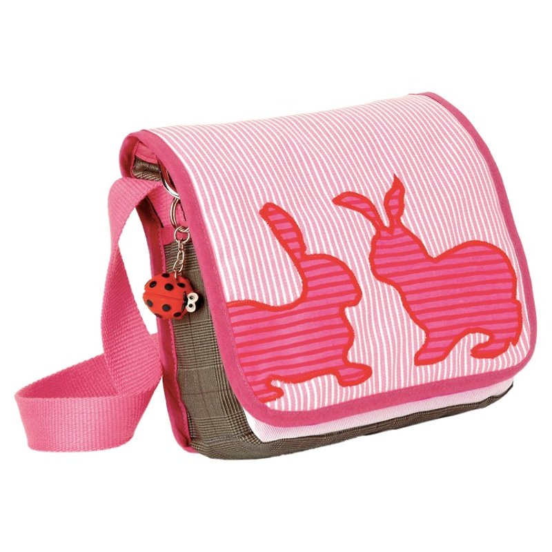 德国百年品牌Käthe Kruse Bunny 粉红兔兔小童肩背包 - 侧背包/斜挎包 - 棉．麻 粉红色