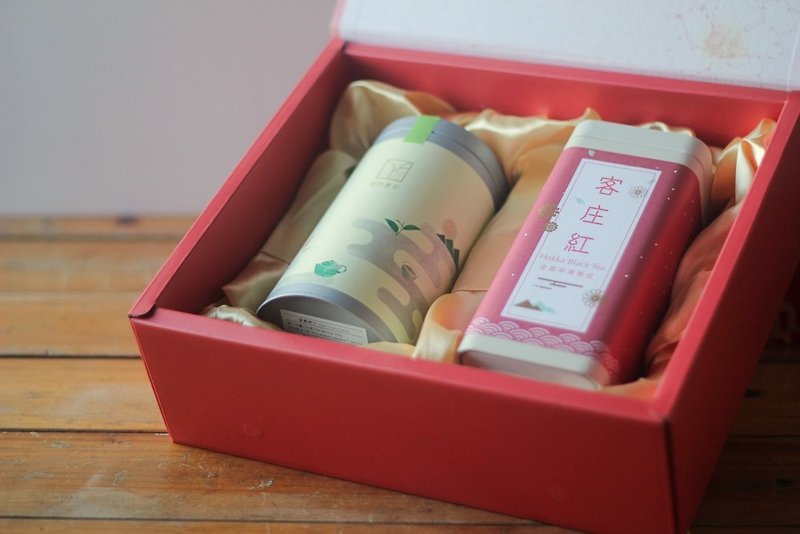 【有好食茶】茶叶礼盒 / 四季春茶＋客庄红(金萱红茶) - 茶 - 纸 粉红色