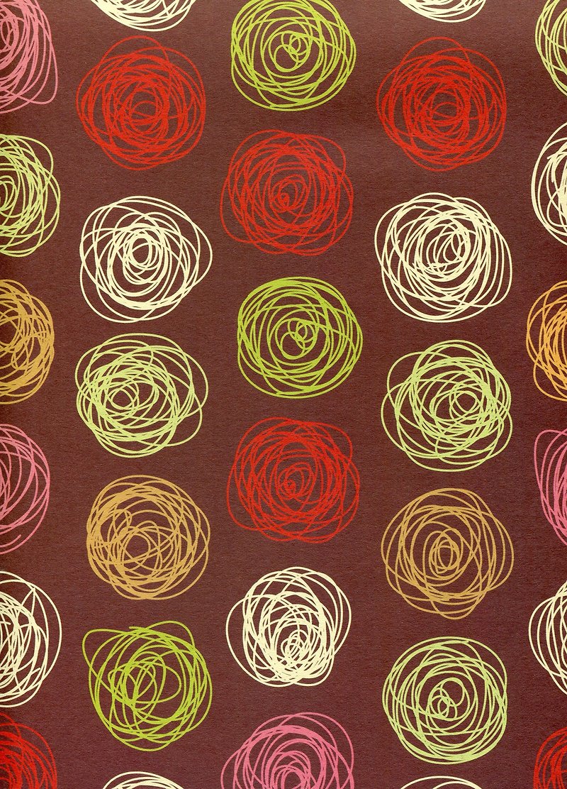 Moof 圈圈玫瑰花 包装纸 - 包装材料 - 纸 咖啡色