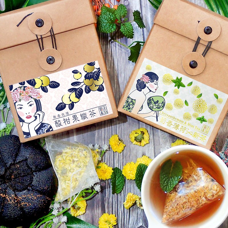 【双茶花防护礼盒】酸柑茶+薄荷杭菊双享受 | 帮助消化 - 茶 - 新鲜食材 绿色