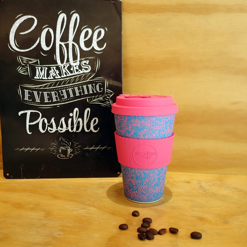Ecoffee Cup | 14oz环保随行杯(粉蓝花) - 咖啡杯/马克杯 - 其他材质 多色