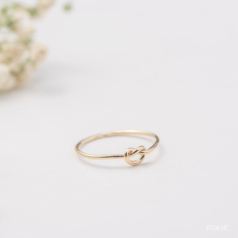 Zoaje BELGIUM戒指指环 14k注金包金 绳结设计 极简 法式 小众 - 戒指 - 贵金属 