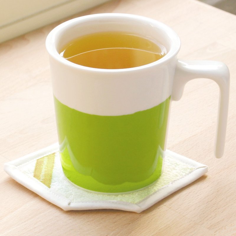 亲亲马克杯-莱姆翠+杯垫 礼盒【办公必备】台湾精品/可加购盖 - 咖啡杯/马克杯 - 瓷 绿色