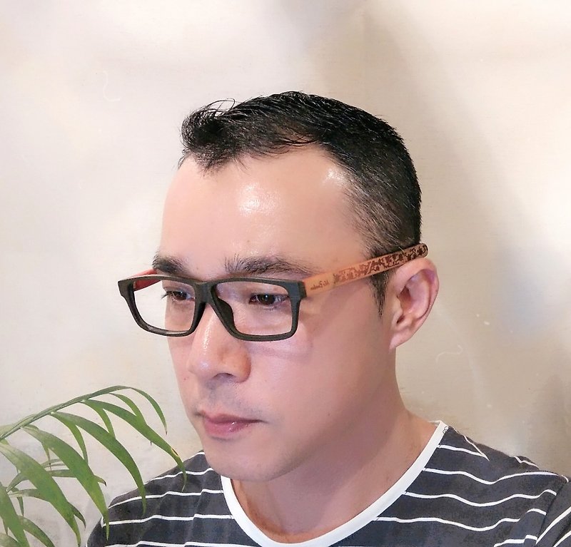 Mr.Banboo台湾手工眼镜【雕刻老窗花 寒梅系列 】台湾桂竹 - 眼镜/眼镜框 - 竹 