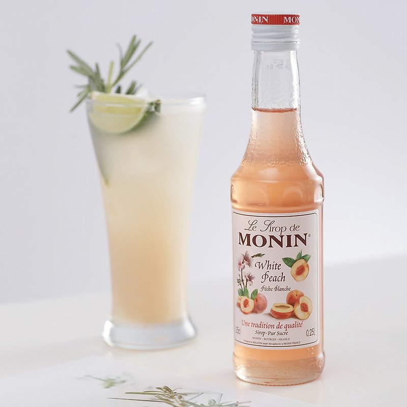 【MONIN】白桃风味糖浆 250ml - 果汁/蔬果汁 - 玻璃 
