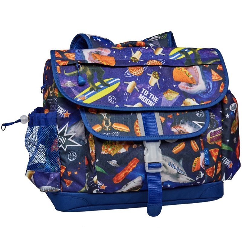 美国Bixbee彩印系列-太空漫游大童轻量舒压背/书包 - 后背包/双肩包 - 聚酯纤维 蓝色