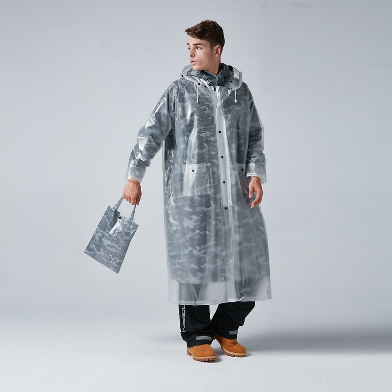 BAOGANI B04双层雨衣-迷彩(铁灰) - 雨伞/雨衣 - 防水材质 灰色