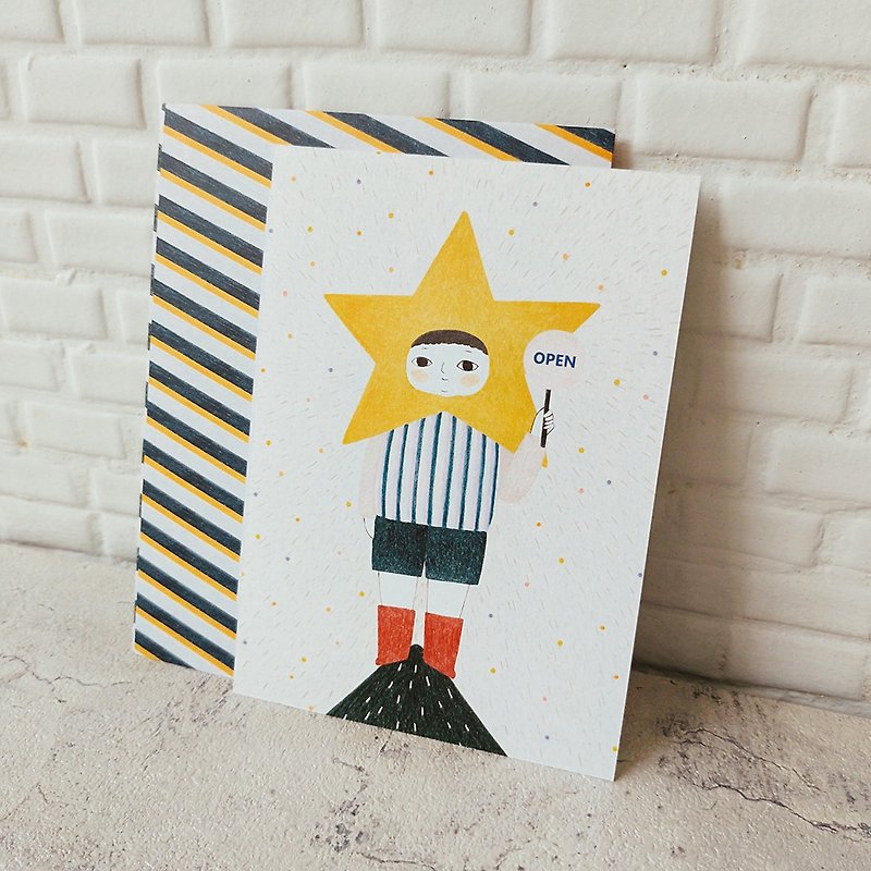 圣诞明信片-孤独的星星 - 卡片/明信片 - 纸 