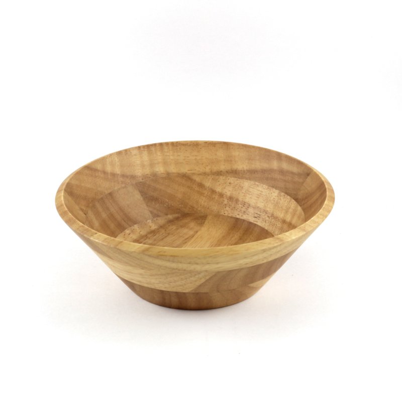 |巧木| 木制日式沙拉碗/木碗/汤碗/餐碗/凹底碗/橡胶木 - 碗 - 木头 咖啡色
