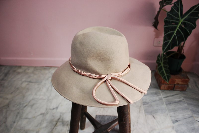 意大利制里标驼色100%纯羊毛圆帽(Made in Italy) - 帽子 - 羊毛 卡其色
