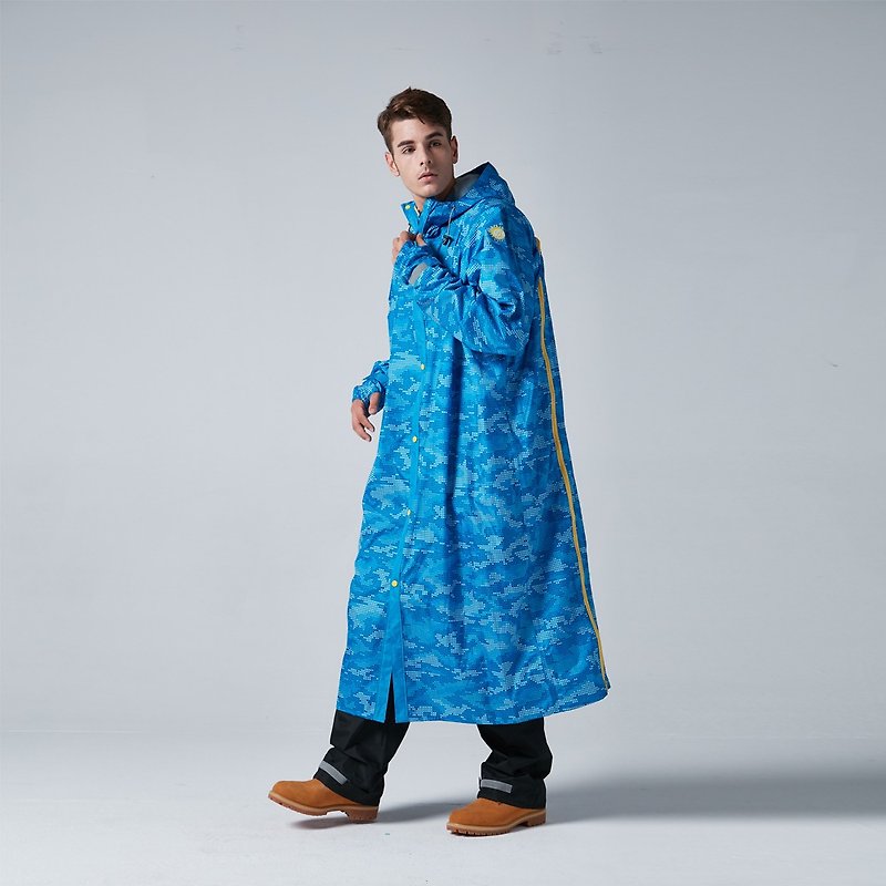 BAOGANI宝嘉尼 B03背包大衣雨衣 (海洋蓝) - 雨伞/雨衣 - 防水材质 蓝色