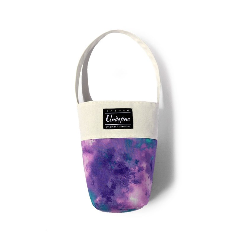 水墨紫渲染饮料提袋 - 随行杯提袋/水壶袋 - 棉．麻 紫色