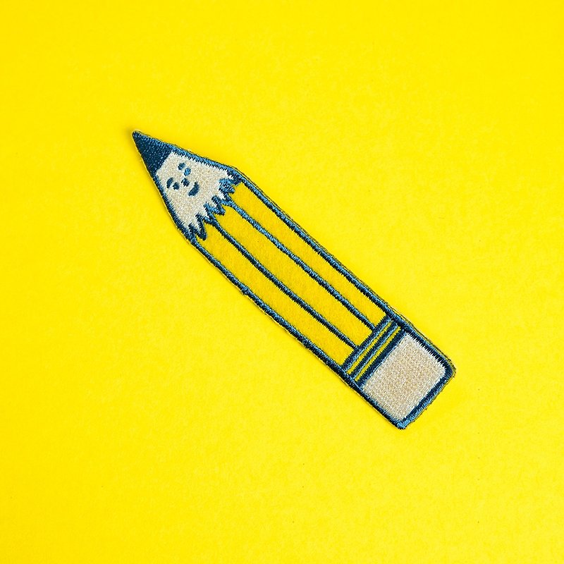 刺绣别针 / 铅笔 - 胸针 - 绣线 黄色