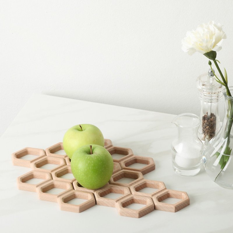 Pana Objects 蜂巢-蛋架(2入) - 餐垫/桌巾 - 木头 咖啡色