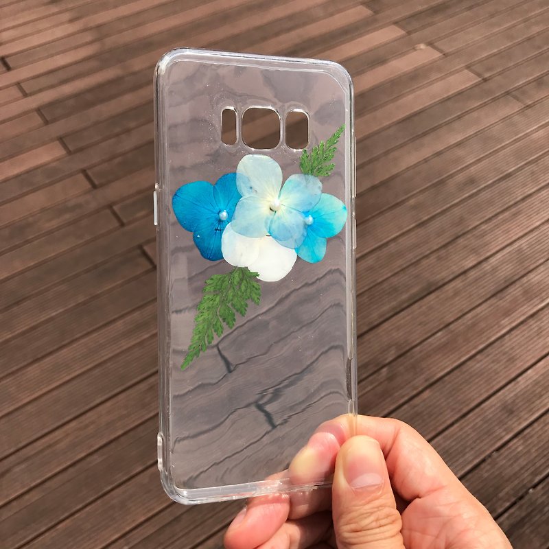 Samsung Galaxy S9 手机壳 Pressed Flowers Case 押花 干燥花 - 手机壳/手机套 - 植物．花 蓝色