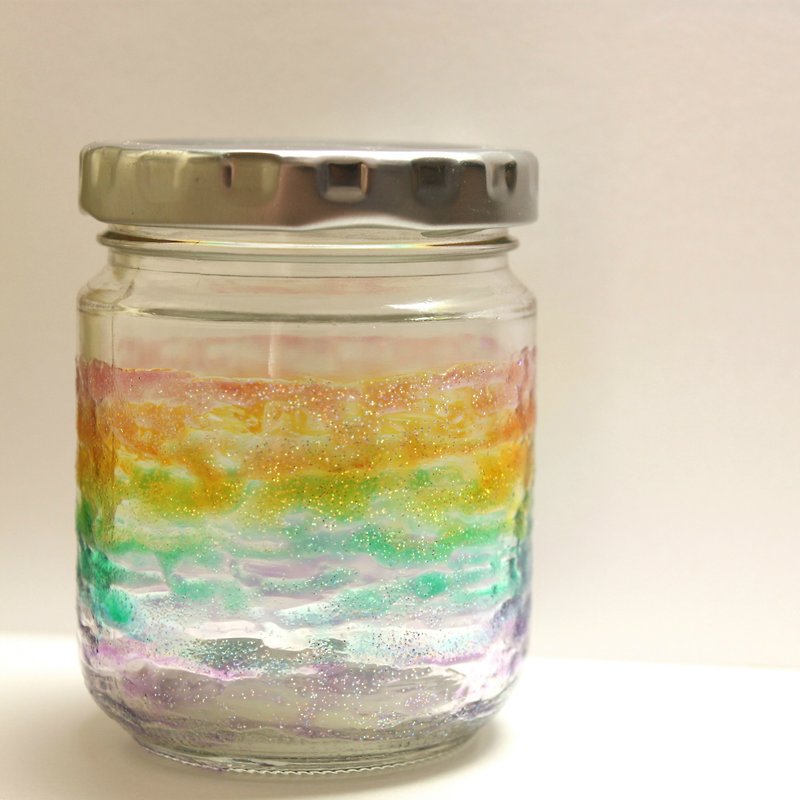 彩虹小瓶│和风渲染粉彩色玻璃调味罐 可定制化文字 - 调味罐/酱料瓶 - 玻璃 多色