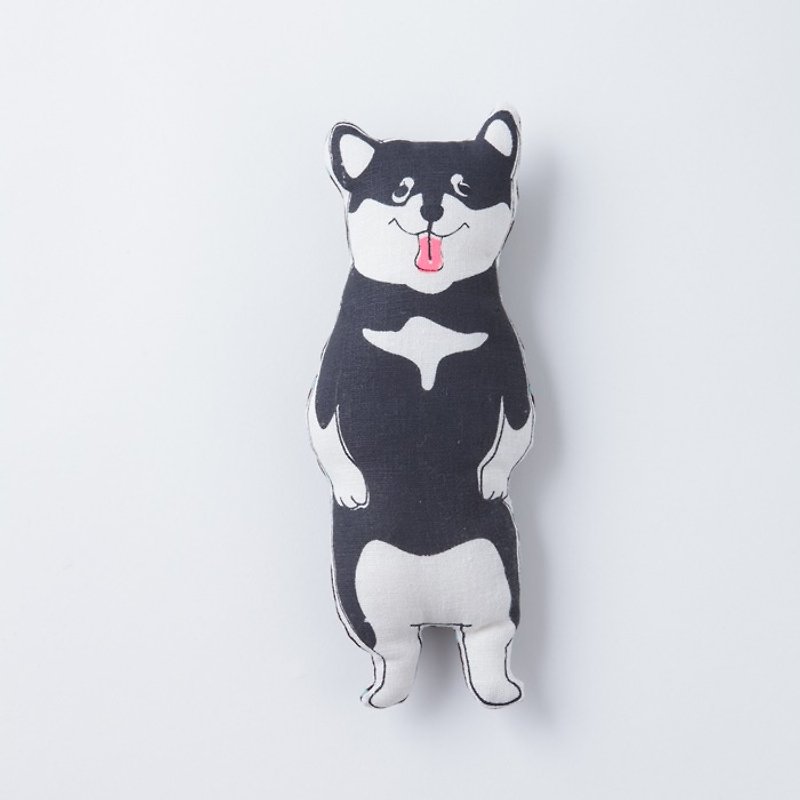 stuffed animal - shiba-inu (kuro-shiba) pocket size- | 黒柴　ヌイグルミ - 玩偶/公仔 - 棉．麻 黑色