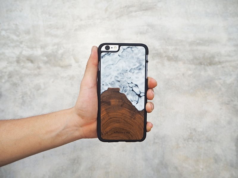 MARBLE - wooden case phone - 手机壳/手机套 - 木头 白色