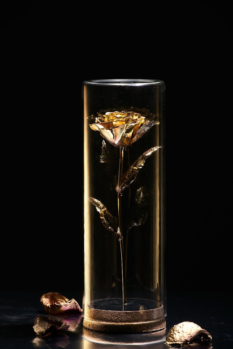 野兽的真情玫瑰 - 黄铜艺术玫瑰1:1尺寸 - 摆饰 - 其他金属 金色