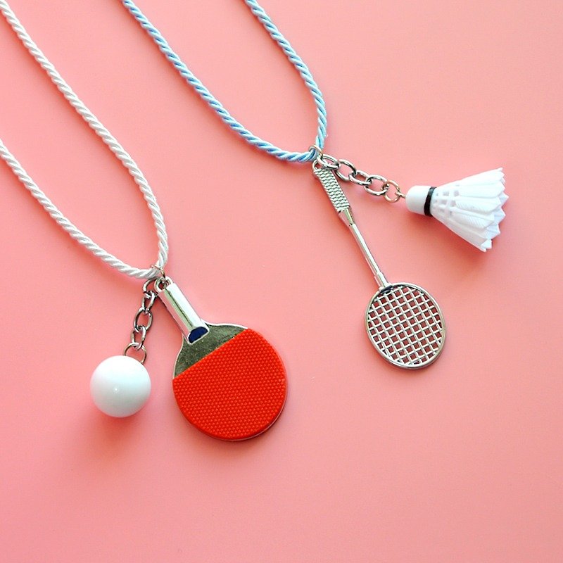 Goody Bag 乒乓球+羽毛球项链福袋 礼物 - 项链 - 其他金属 红色