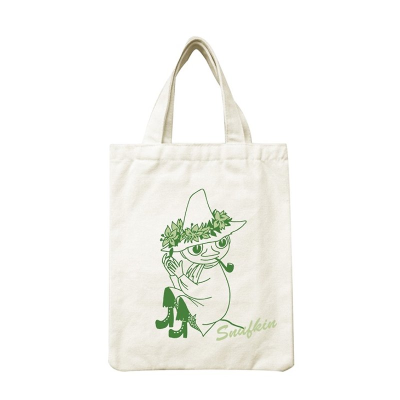 Moomin噜噜米授权-手提帆布包【Snufkin】 - 手提包/手提袋 - 棉．麻 绿色